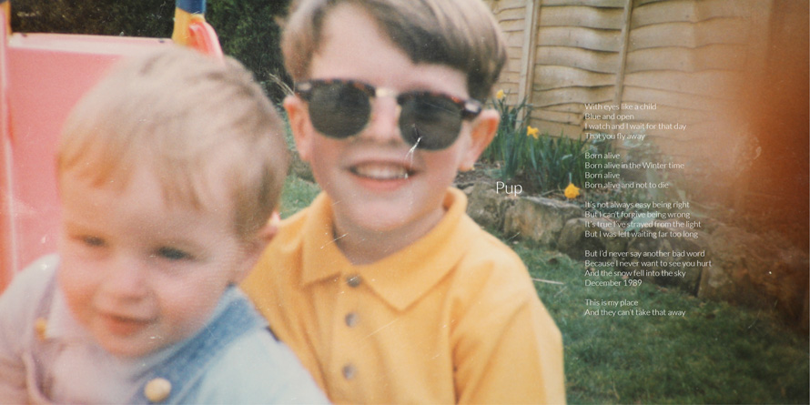 Artwork and lyrics for Pup, from the Archaeology booklet