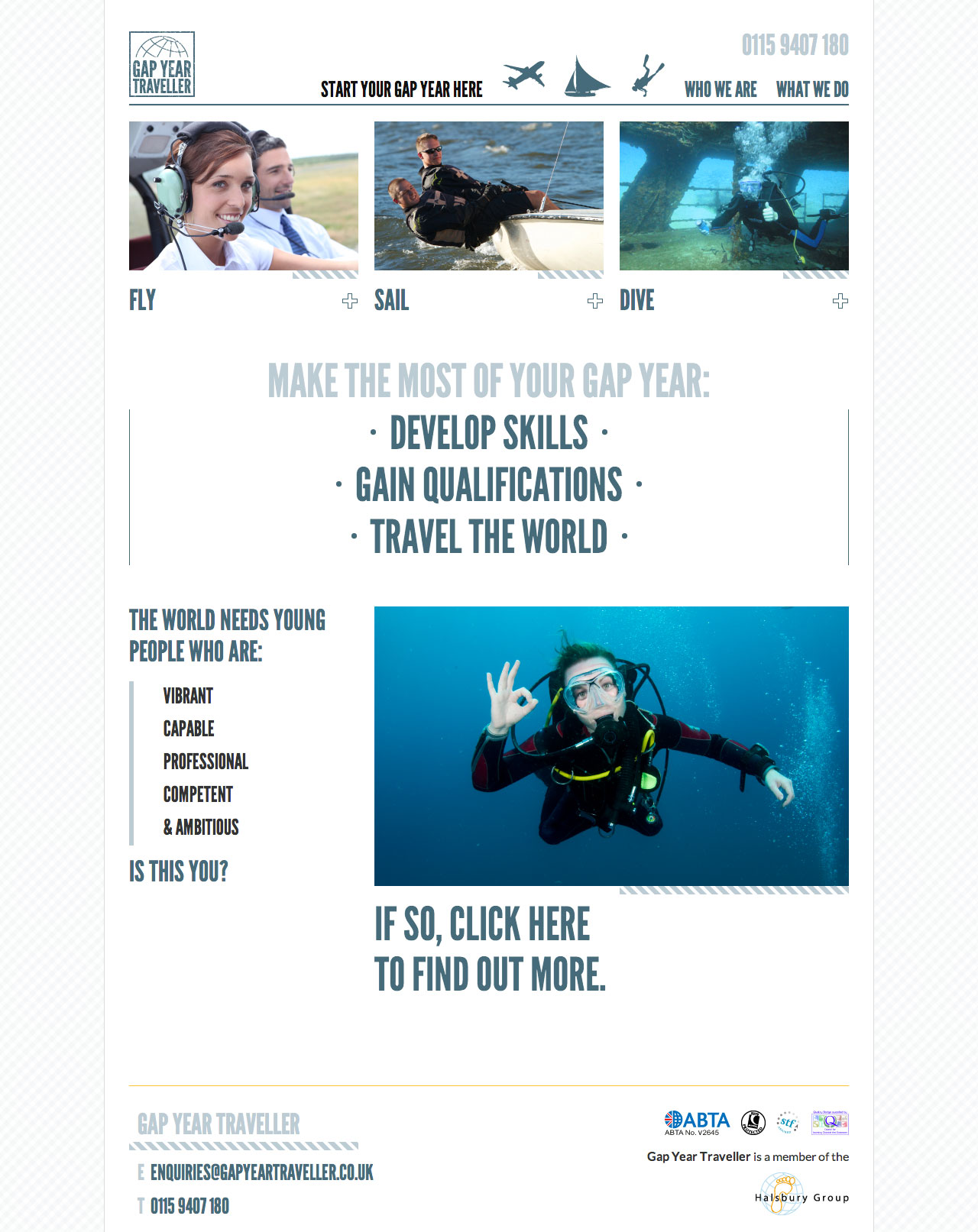 Gap Year Traveller website screenshot