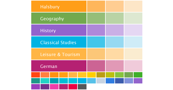Halsbury Travel website - 2014 redesign colours