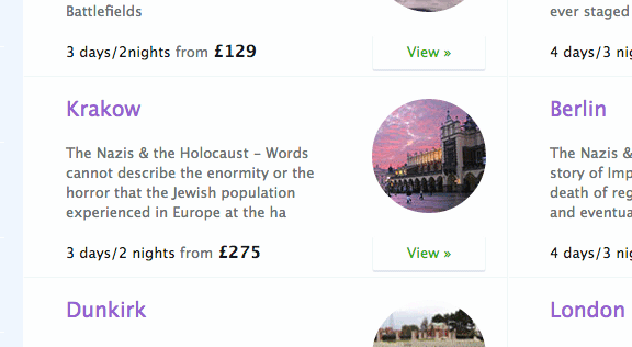 Halsbury Travel website - 2014 redesign screenshot